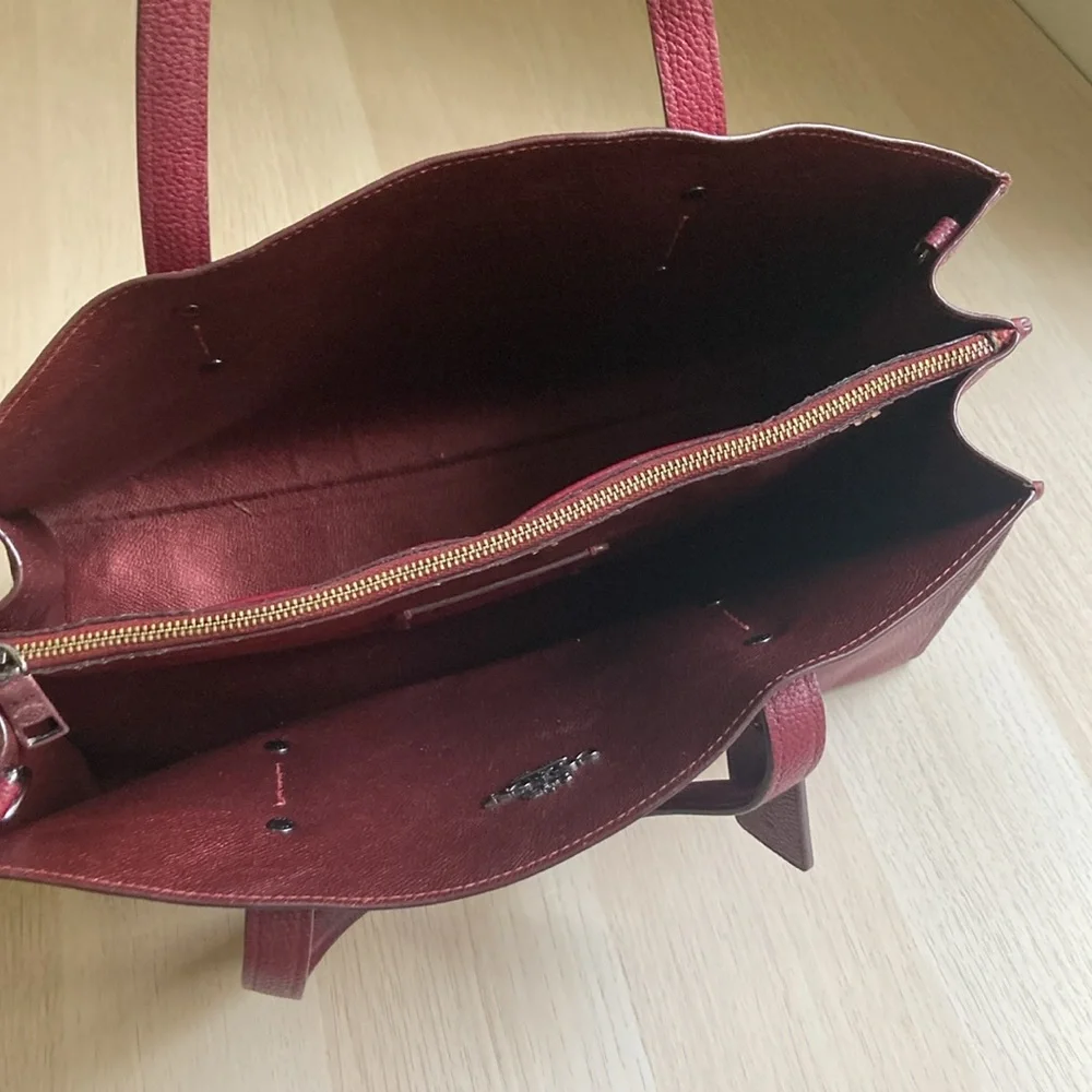 Coach structured leather